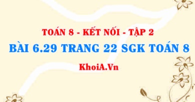 Bài 6.29 trang 22 Toán 8 Kết nối tri thức Tập 2